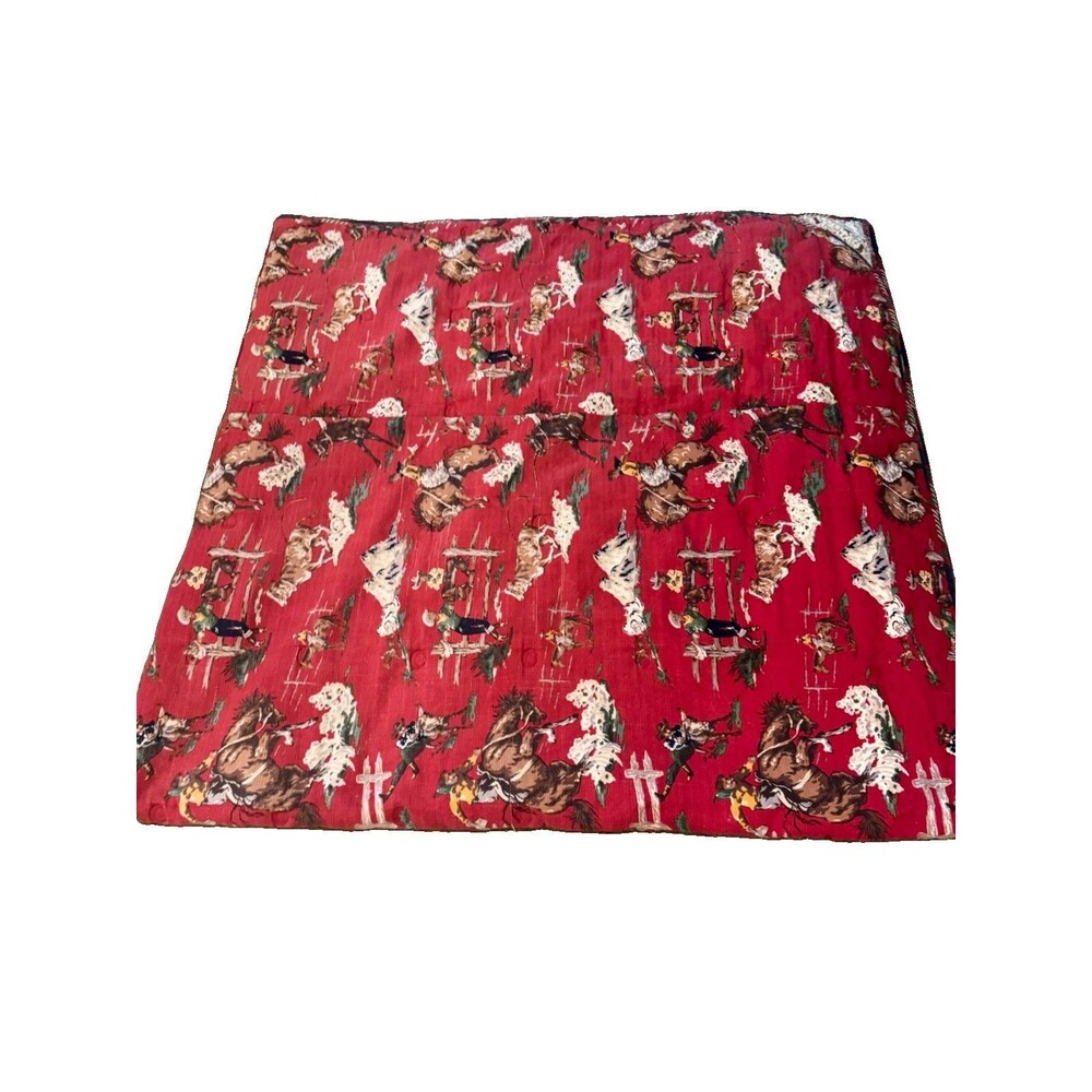 Western-style cowboy comforter 94" X 92" DOUBLE SIDED WITH DEFECTS